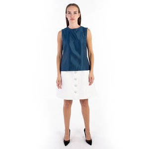 TORY BURCH DARK CYAN BLOUSE | WOMENS SIZE L